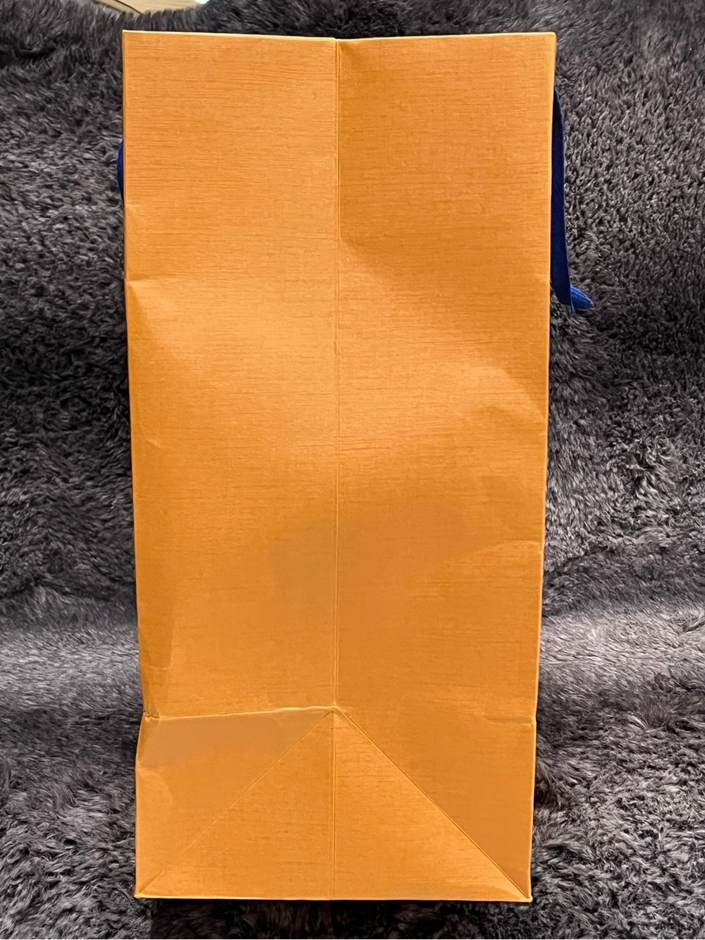 Authentic Louis Vuitton Orange Shopping Bag with Blue Ribbon Handles - Picture 2 of 11